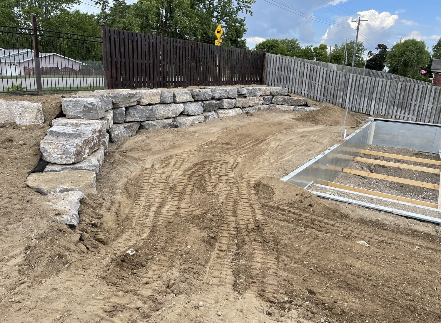 Armour stone shoreline protection